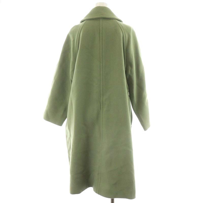  Iena IENA LA BOUCLE 19AW turn-down collar coat long height wool 36 S green green 19-020-914-1281-4-0 /AN43 lady's 