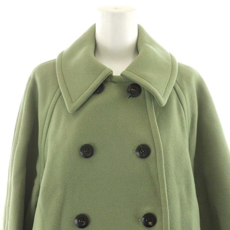  Iena IENA LA BOUCLE 19AW turn-down collar coat long height wool 36 S green green 19-020-914-1281-4-0 /AN43 lady's 