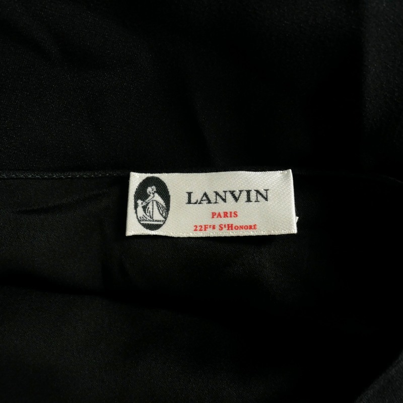 ランバン LANVIN ハーフジップ ノースリーブワンピース ドレス 40 ブラック 黒 DR237U 3422 国内正規 レディース_画像5