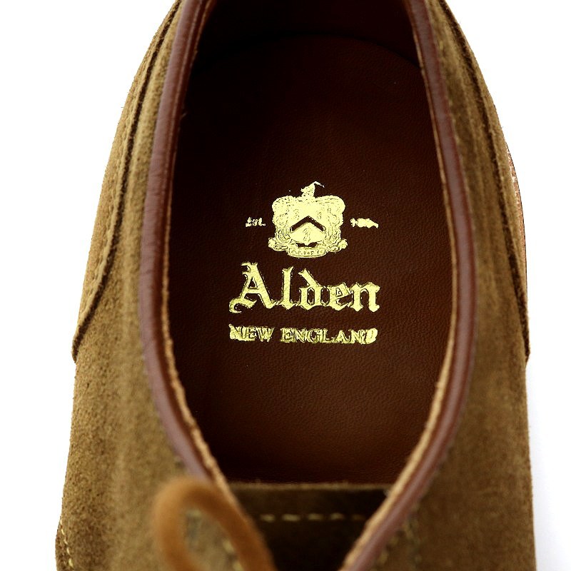 未使用品 オールデン ALDEN THE QUICKLEY シューズ Uチップ スエード 6 24cm 茶 ブラウン 24082 ■AD /AK23 メンズ_画像3