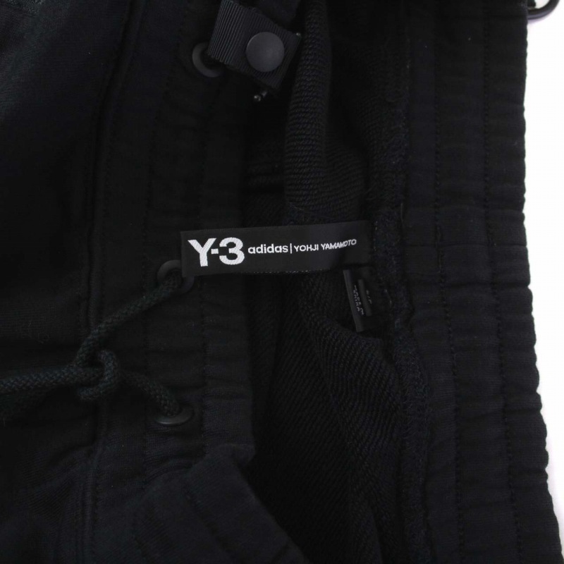 ワイスリー Y-3 adidas Yohji Yamamoto トラウザーショーツ ショートパンツ ハーフパンツ スウェット イージー S 黒 ブラック BS3493の画像3