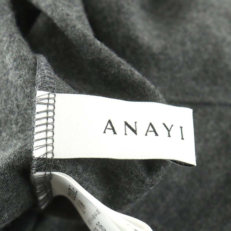  Anayi ANAYI 21AW One-piece mi утечка длинный длинный рукав шерсть 36 S серый /AN27 женский 