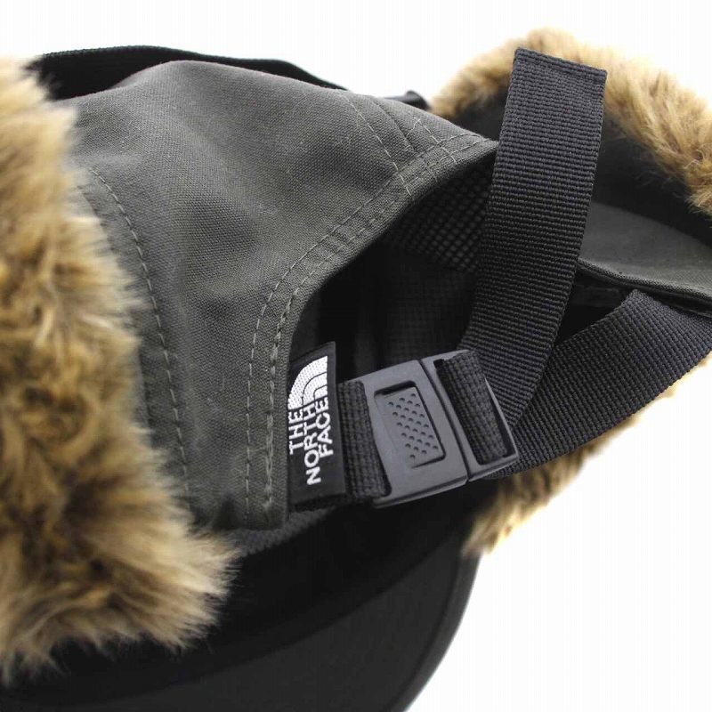 ザノースフェイス THE NORTH FACE Badland Cap バッドランドキャップ 帽子 フライトキャップ フェイクファー M カーキ NN41710_画像8