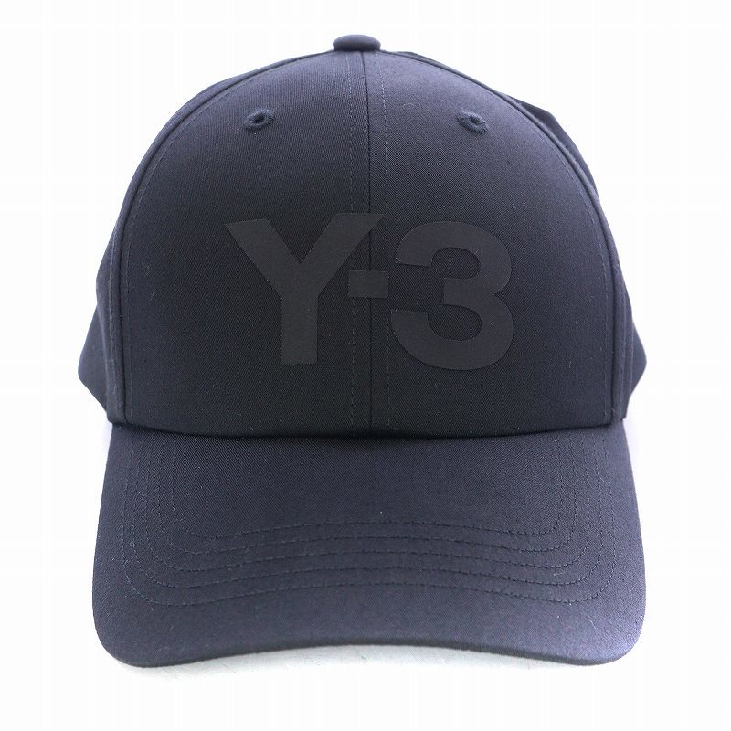 ワイスリー Y-3 LOGO CAP キャップ 帽子 野球帽 ベースボール ロゴ プリント バックストラップ 58cm 黒 ブラック HA6530の画像1