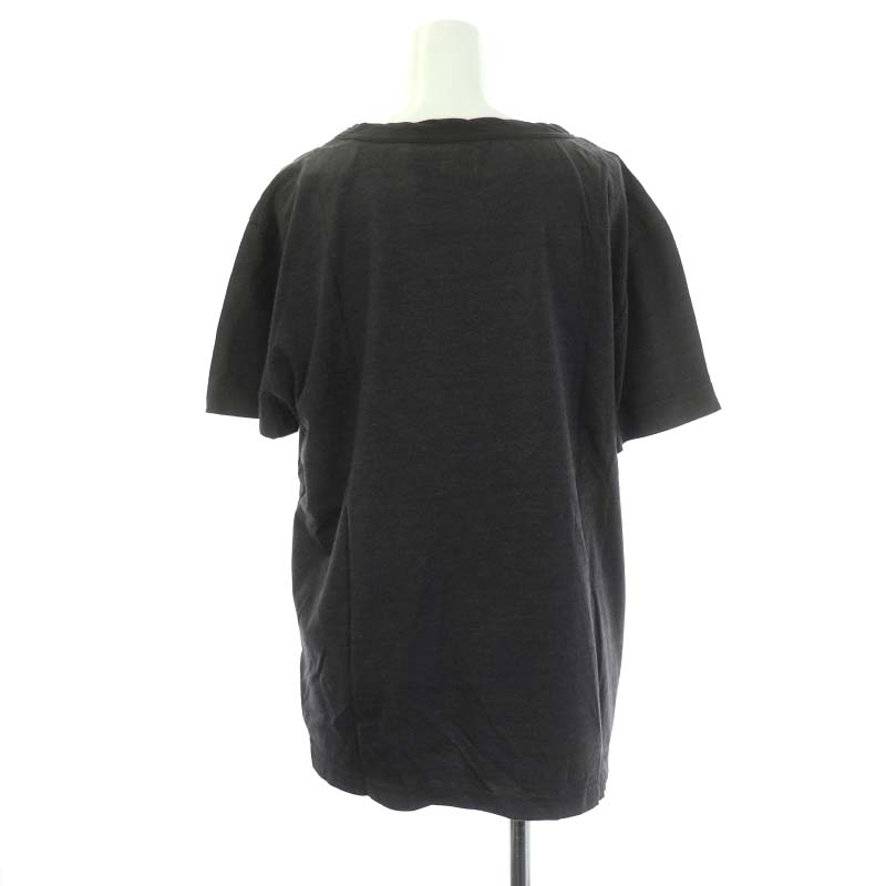  Yanuk YANUK 57211038 T-shirt cut and sewn short sleeves cotton .L dark gray /NR #OS #SH lady's 