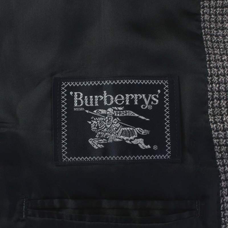 バーバリーズ Burberrys ヴィンテージ テーラード ジャケット ウール シルク シングル 2B サイドベンツ 肩パッド 総裏地 96-86-170 AB5 M_画像4