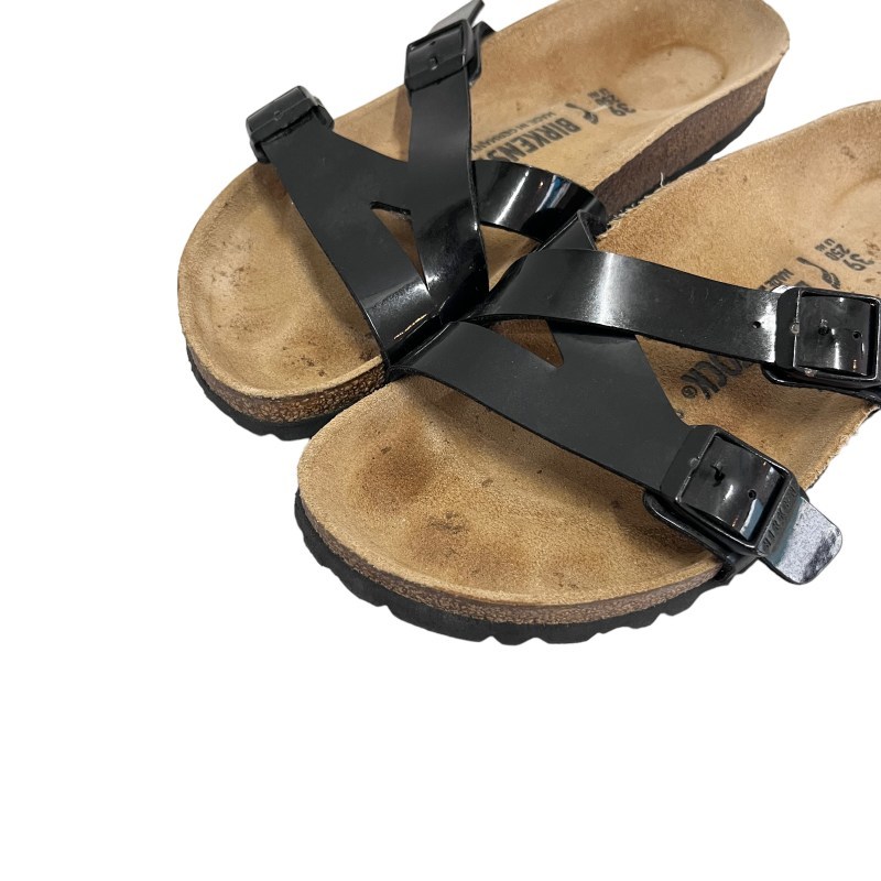  Birkenstock BIRKENSTOCK YAO BALANCEyao balance enamel sandals 39 26cm black black dirt lady's 