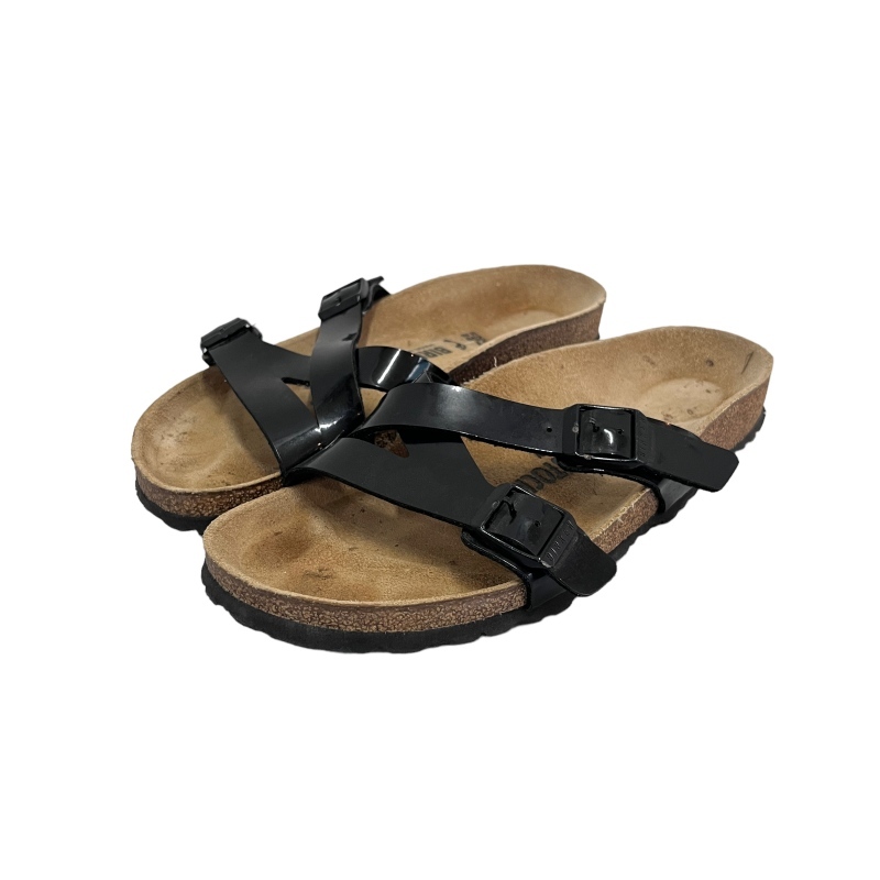 Birkenstock BIRKENSTOCK YAO BALANCEyao balance enamel sandals 39 26cm black black dirt lady's 