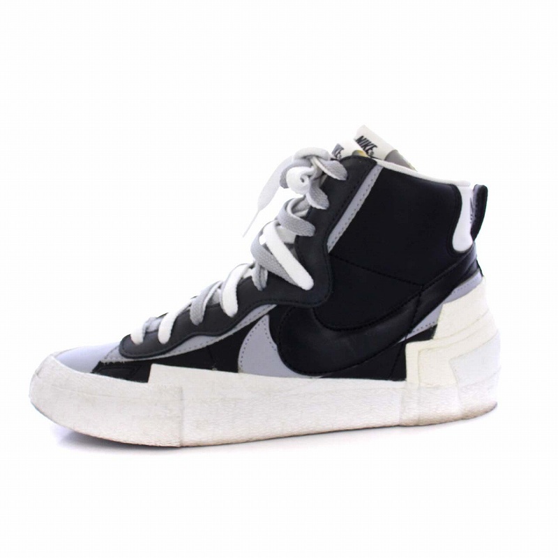 ナイキ NIKE sacai BLAZER MID BLACK / WOLF GREY / WHITE スニーカー US9.5 27.5cm BV0072-002 /KH メンズ_画像1