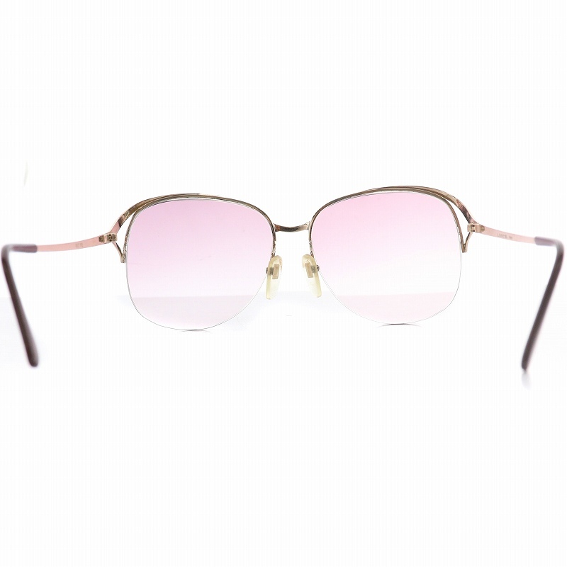 ランセル LANCEL PAT WS サングラス 眼鏡 メタルフレーム ハーフリム グラデーション レンズ薄紫 ゴールドカラー_画像2