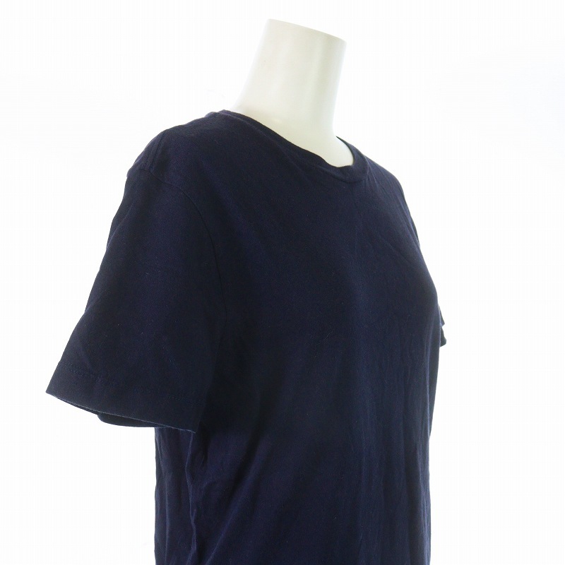  diesel DIESEL T-shirt cut and sewn short sleeves crew neck Denim switch cut off XS navy blue navy /KU lady's 