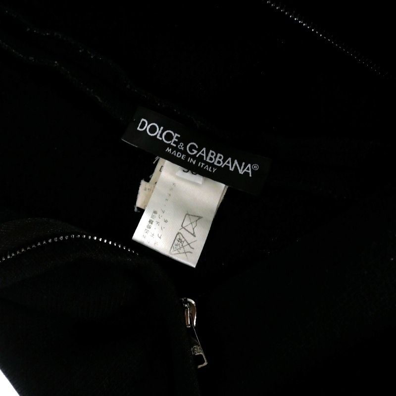 ドルチェ&ガッバーナ ドルガバ DOLCE&GABBANA クルーネックワンピース ドレス ウール 長袖 38 ブラック 黒 F6BT3T 国内正規 レディース_画像4