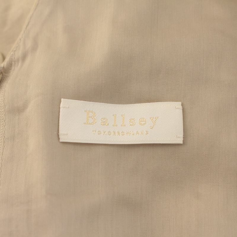  Ballsey BALLSEY Tomorrowland linen cotton Move V neck all-in-one overall wide pants 38 M beige 