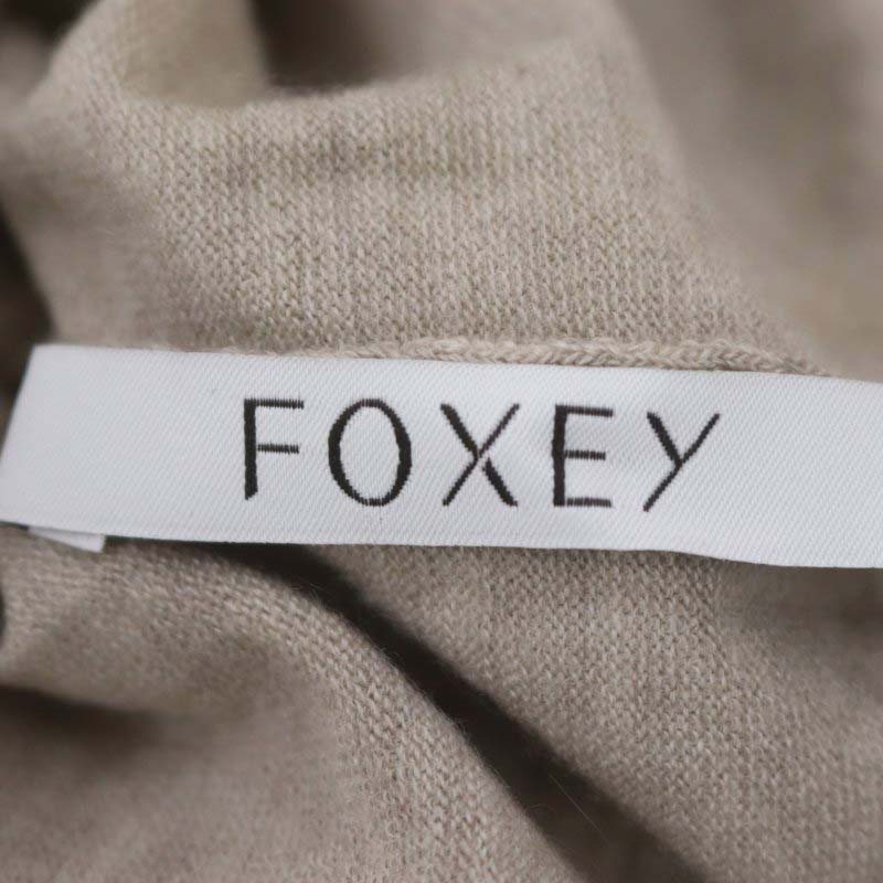 フォクシー FOXEY カシミヤ タートルネックニット セーター 長袖 40 ベージュ 39245 /MI ■OS レディース_画像3