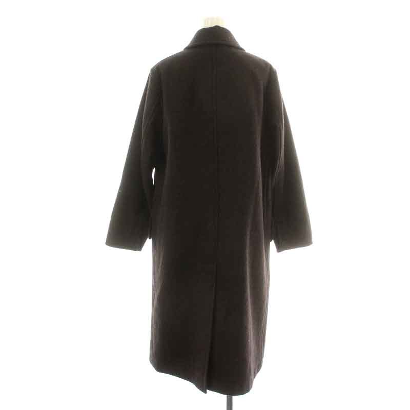  Margaret Howell MHL. 22AW Basic melt nBASIC MELTON пальто с отложным воротником длинный одиночный шерсть 1 S чай 595-2210580