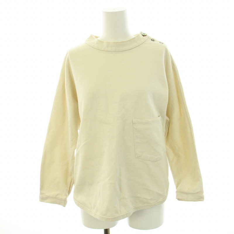 palaspa less Pallas Palace cut and sewn long sleeve shoulder button 0 XS ivory /KQ lady's 