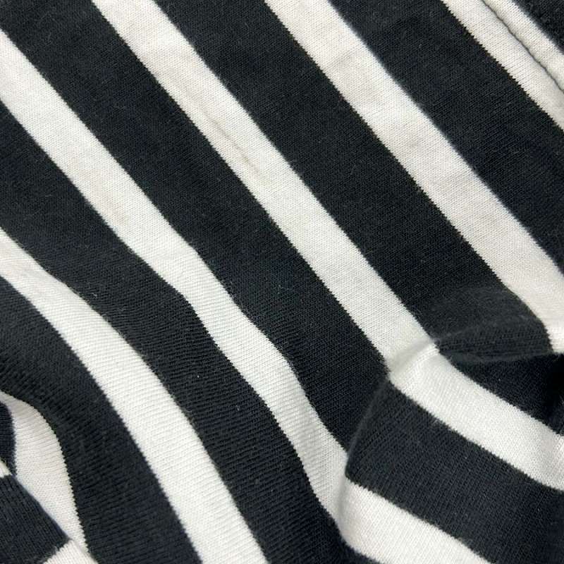 ニューバランス NEW BALANCE Tシャツ カットソー Vネック ボーダー柄 ロゴ L 黒 ブラック 白 ホワイト JMTL1907 /AN25 メンズ_画像7