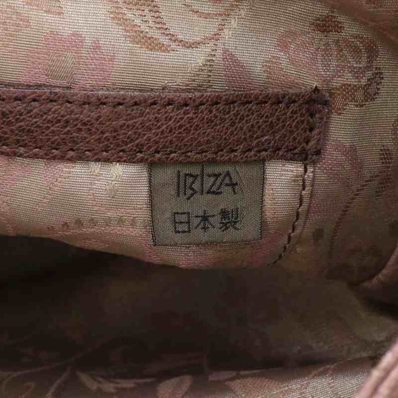 イビサ IBIZA ショルダーバッグ レザー 肉球 マグネット ロゴ 茶色 ブラウン /XZ ■GY18 レディース_画像4