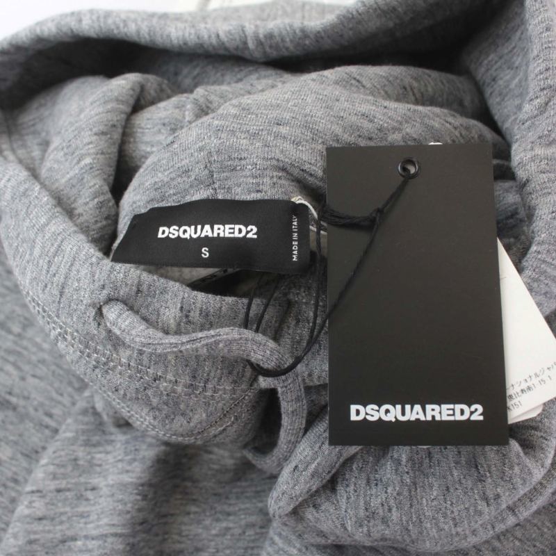 未使用品 ディースクエアード DSQUARED2 Spray C. Hoodie プルオーバーパーカー スウェット 長袖 ロゴ 裏起毛 S グレー S79GU0057 /KH ■GY_画像3