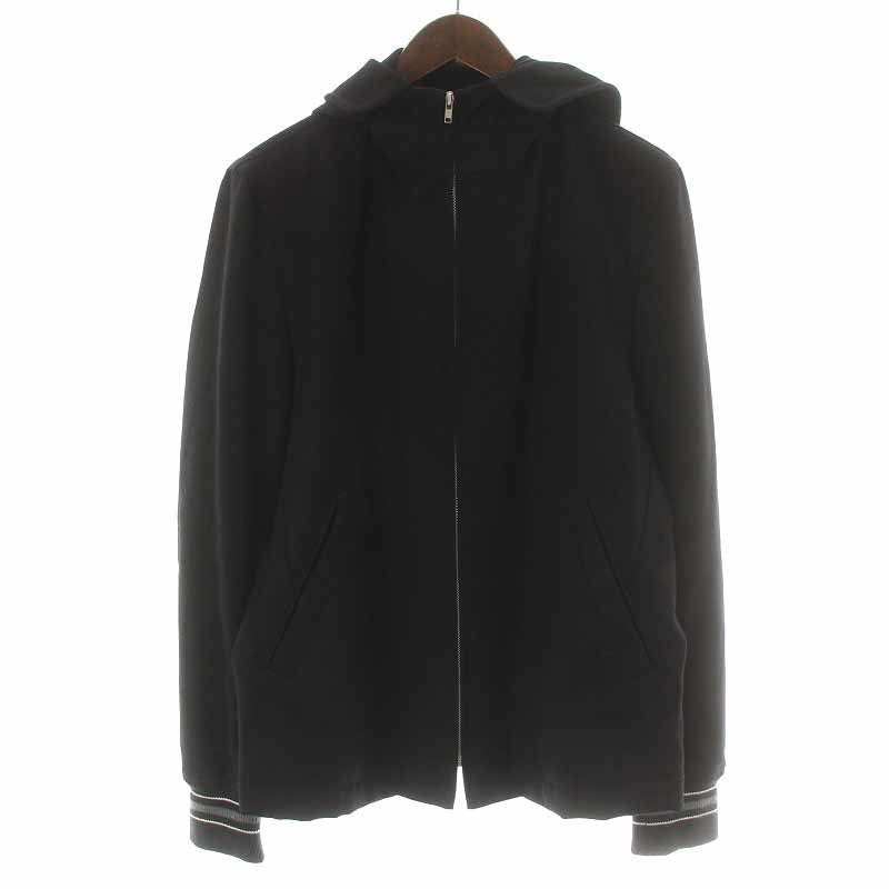 コムデギャルソンシャツ COMME des GARCONS SHIRT ジャケット ウール ジップアップ フード S 黒 ブラック /YI16 メンズ