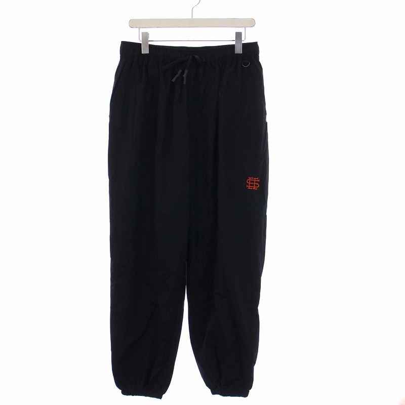 シーシー SEE SEE 23SS WIDE NYLON PANTS ワイドナイロンパンツ イージー 裏地メッシュ L 黒 ブラック /KH メンズ