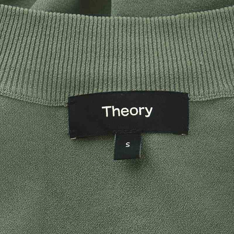 セオリー theory 22SS COMPACT CREPE ZIP UP BOMBER ニットジャケット S 緑 グリーン 2103707 /AN39 レディース_画像4