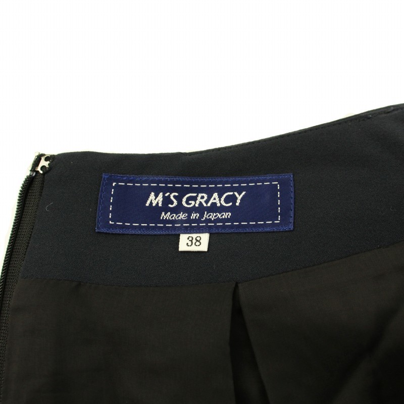 エムズグレイシー M'S GRACY フレアスカート 台形 ひざ丈 チェック柄 38 M マルチカラー /KQ ■JS レディース_画像4