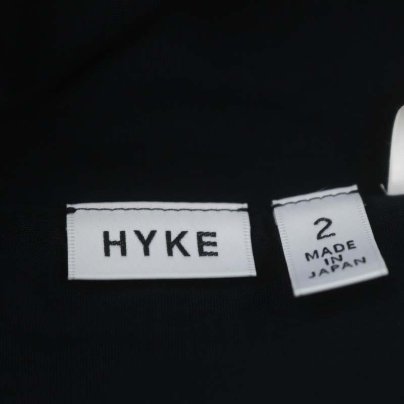 ハイク HYKE コットン ロング シャツ COTTON VOILE LONG SHIRT ブラウス 長袖 シースルー 2 M 黒 ブラック /YQ ■OS_画像3