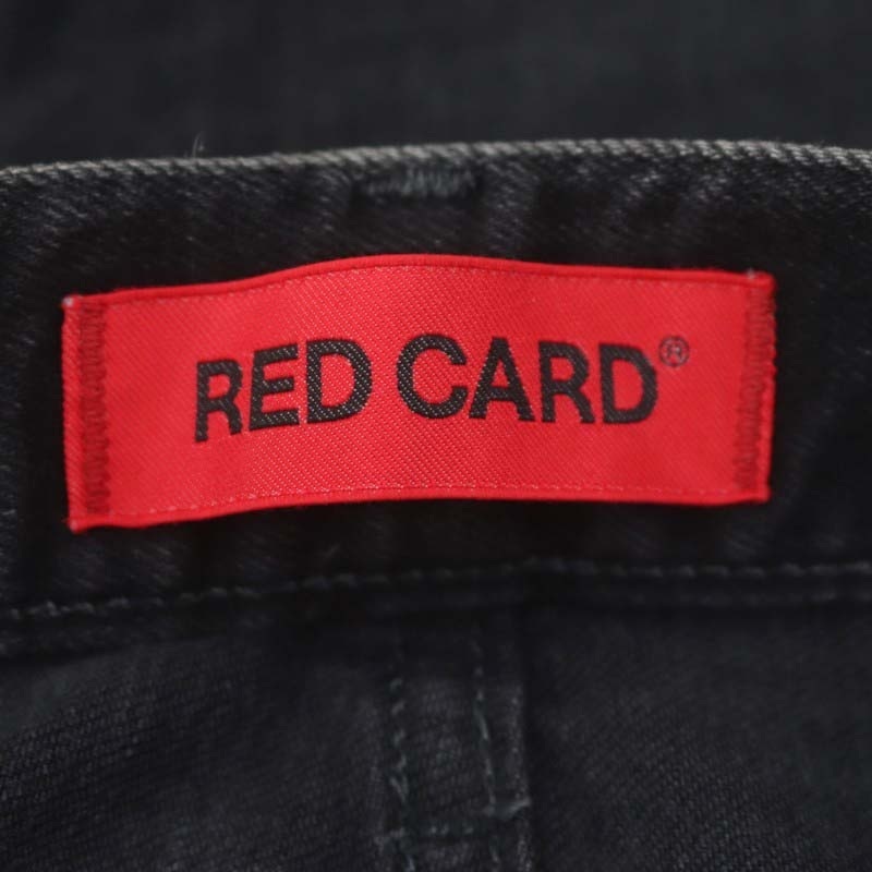 レッドカード RED CARD スリムデニムパンツ ジーンズ ブラックデニム ダメージ加工 24 黒 ブラック /HS ■OS レディース_画像3