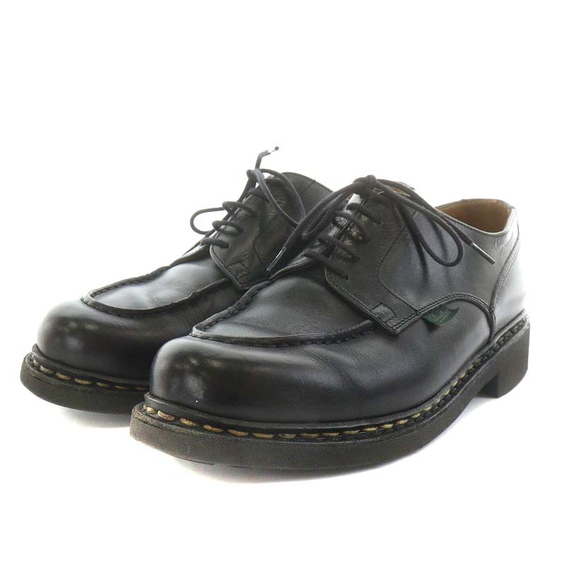 パラブーツ Paraboot CHAMBORD シャンボード ビジネスシューズ Uチップ レースアップ レザー 6.5 25.0cm 黒 ブラック /AN21 メンズ