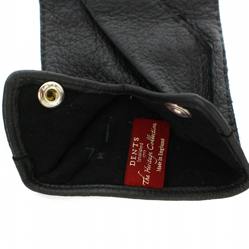 デンツ DENTS ペッカリーレザーグローブ 手袋 7.5 23cm 黒 ブラック 15-1043 /KU メンズ_画像7