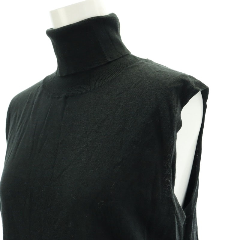 eb-ruebure silk cotton no sleeve high gauge ta-toru knitted cut and sewn black black /HK #OS #SH lady's 