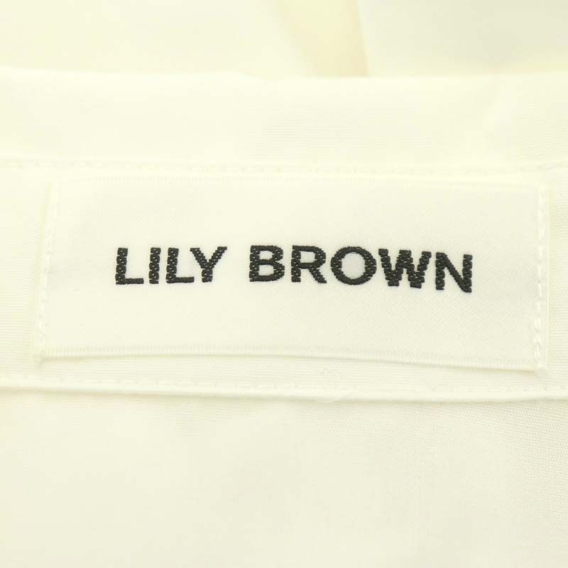 リリーブラウン Lily Brown 23SS マルチウェイドロストミニワンピース 長袖 インナー付き F 白 ホワイト /NR ■OS レディースの画像3