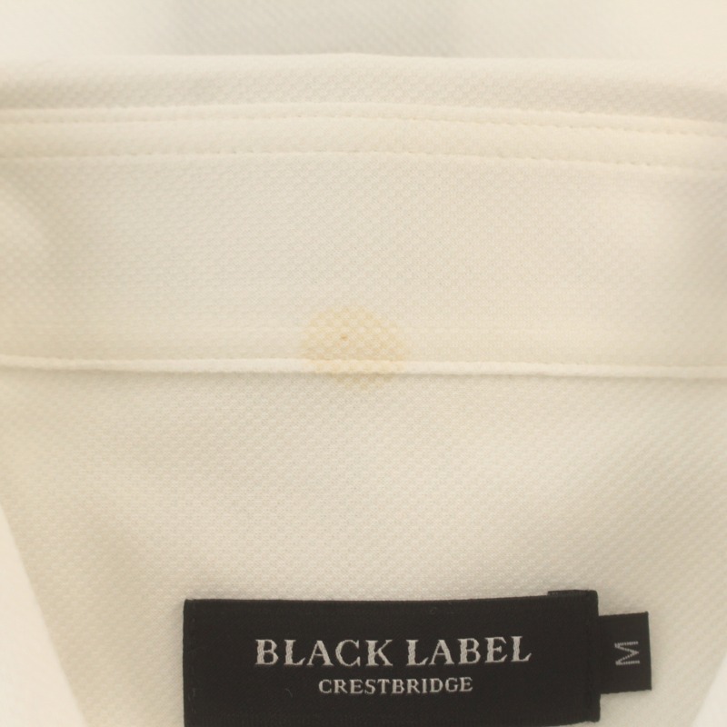 ブラックレーベルクレストブリッジ BLACK LABEL CRESTBRIDGE ボタンダウンシャツ カジュアルシャツ 半袖 ストレッチ M 白 ホワイト_画像7