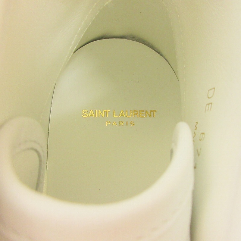 サンローラン パリ SAINT LAURENT PARIS 美品 Court Classic SL-39 Mid スニーカー 白 ホワイト 43 約26.5cm 0219 メンズ_画像7