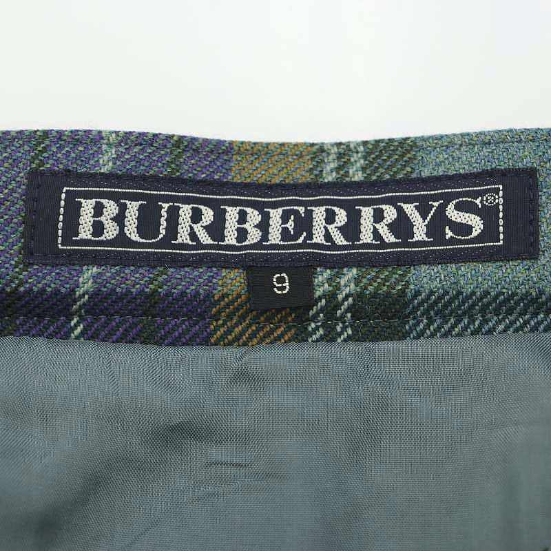  Burberry zBurberrys шерсть проверка юбка в складку длинный 9 многоцветный /DF #OS женский 