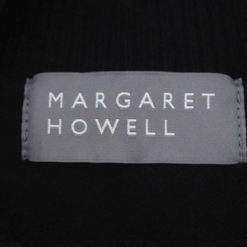 マーガレットハウエル MARGARET HOWELL 23AW WOOL CASHMERE ニット セーター ノースリーブ モックネック ウール カシミヤ混 2 黒 ブラック_画像3