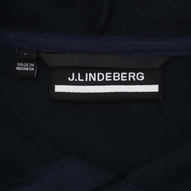 ジェイリンドバーグ J.LINDEBERG TRENDYGOLF Stretch Fleece Hoodie パーカー プルオーバー 長袖 L 紺 ネイビー /HK ■OS ■SH メンズ_画像3