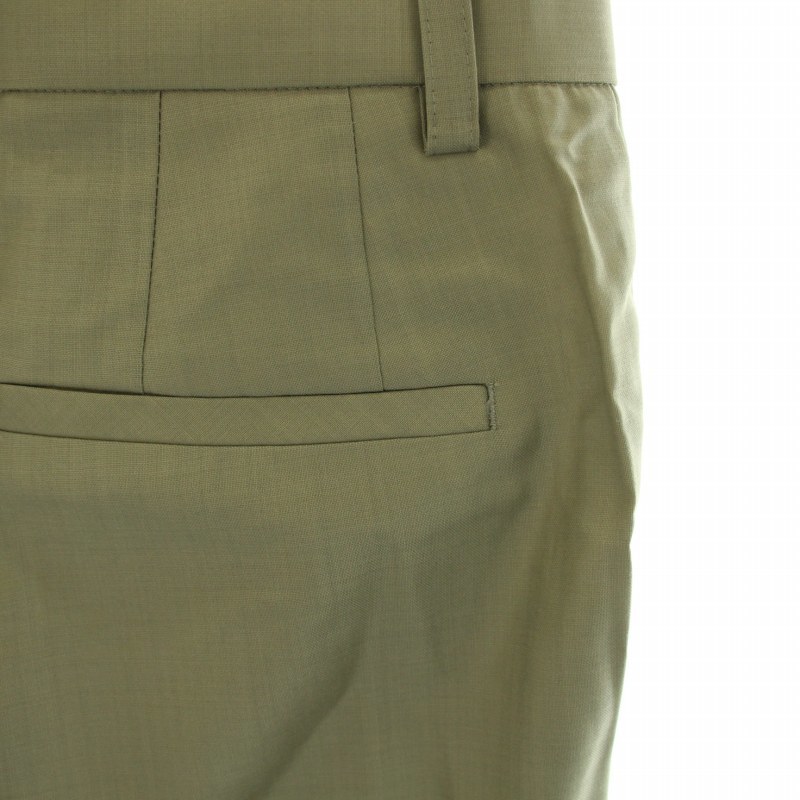  Stunning Lure chin tsu clean pants tapered slacks tuck cropped pants height Zip fly wool 00 S gray 19A118-008