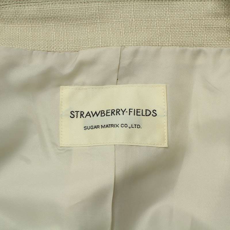  Strawberry Fields отложной воротник весеннее пальто длинный цветочный принт вышивка общий подкладка кнопка-застежка соотношение крыло M бежевый 