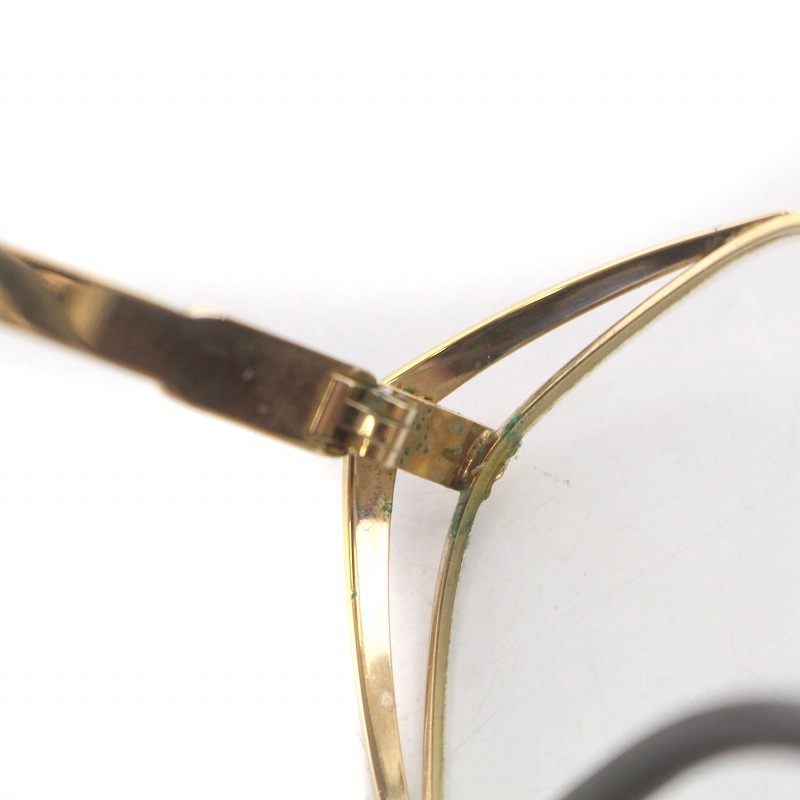  Christian Dior Christian Dior glasses glasses round metal frame times entering Logo Gold color /AQ #GY18 lady's 