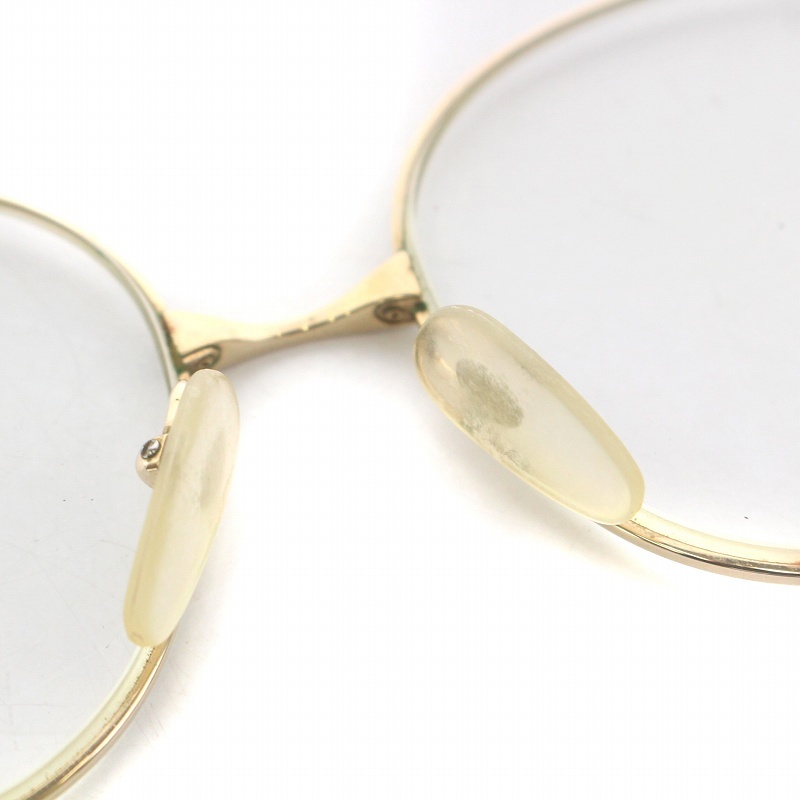  Christian Dior Christian Dior glasses glasses round metal frame times entering Logo Gold color /AQ #GY18 lady's 