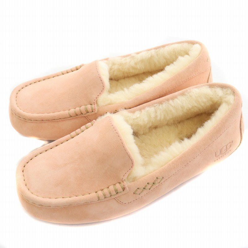  UGG UGG Anne attrition -W ANSLEY 3312 moccasin Loafer mouton shoes shoes US6 23cm pink #GY99 /MW lady's 