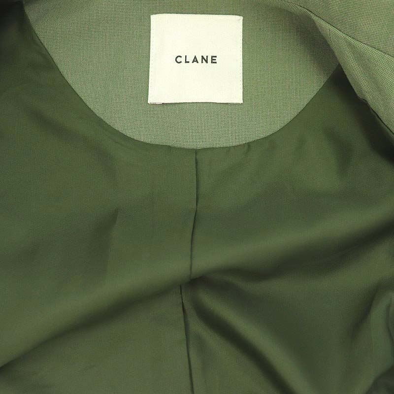 クラネ CLANE 21SS MIX COLOR BELT JACKET ジャケット テーラード ベルト付き リネン混 1 カーキ /HK ■OS レディース_画像4