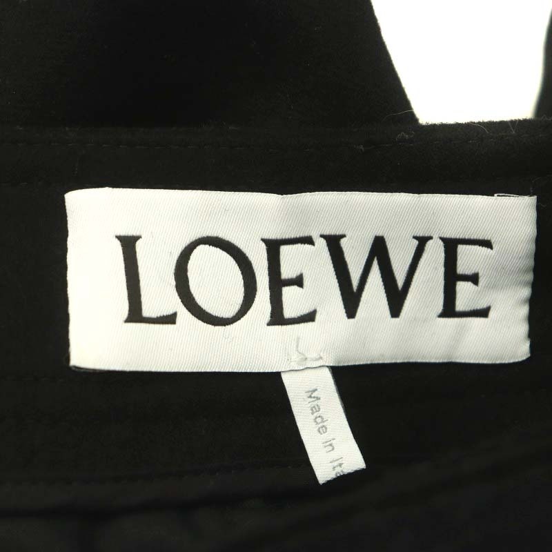 ロエベ LOEWE ショートパンツ サイドジップ ベルト付き ウール 32 XS 黒 ブラック /YQ ■OS レディース_画像3