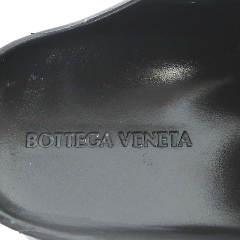 ボッテガヴェネタ BOTTEGA VENETA ラバー フラッシュ クロッグ サンダル チャンキーヒール 37 24cm 黒 ブラック 667153_画像5