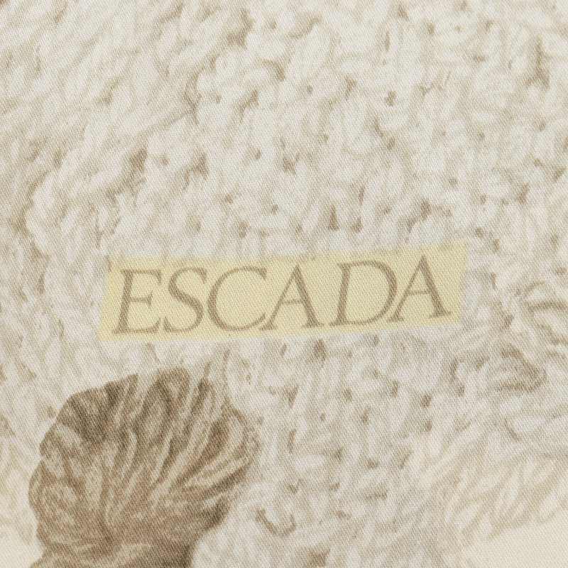  Escada ESCADA большой размер шарф палантин шаль вязаный рисунок кисточка шелк шелк бежевый /MQ женский 