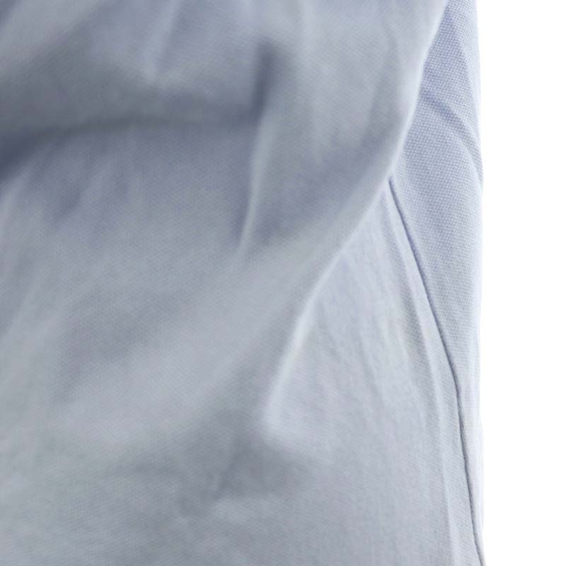 ブルーレーベルクレストブリッジ BLUE LABEL CRESTBRIDGE 半袖 ポロシャツ チェック襟 コットン混 38 ライトブルー 白 黒_画像6