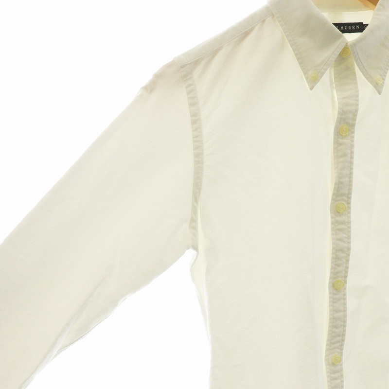 ラルフローレン RALPH LAUREN ポロシャツ カットソー 長袖 コットン ロゴ 刺繍 9 M 白 ホワイト BLRLCM2201 /MQ メンズ_画像5