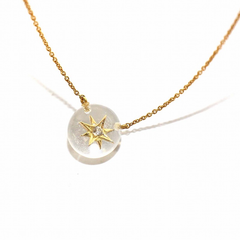 印象のデザイン ペンダント ネックレス JEWELRY STAR スタージュエリー スター レディース /TK ゴールド 0.01ct ダイヤモンド K18 ネックレス、ペンダント、チョーカー